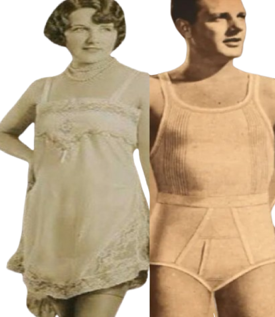 Roupas para noite de núpcias do casal